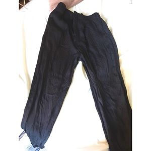 Zara black satin trousers